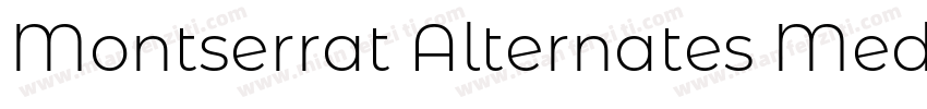 Montserrat Alternates Mediumy字体转换